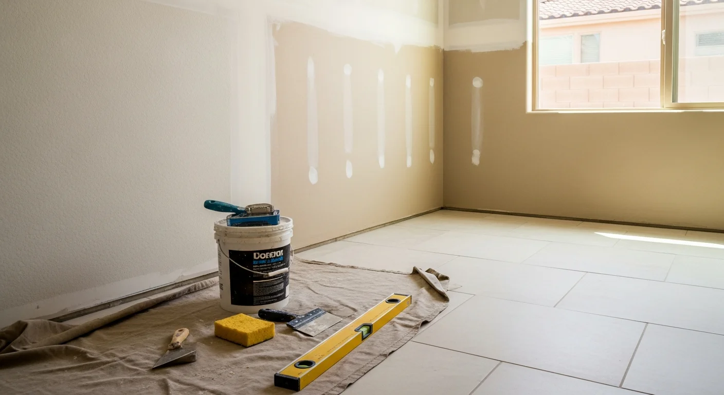 Drywall repair and professional flooring installation