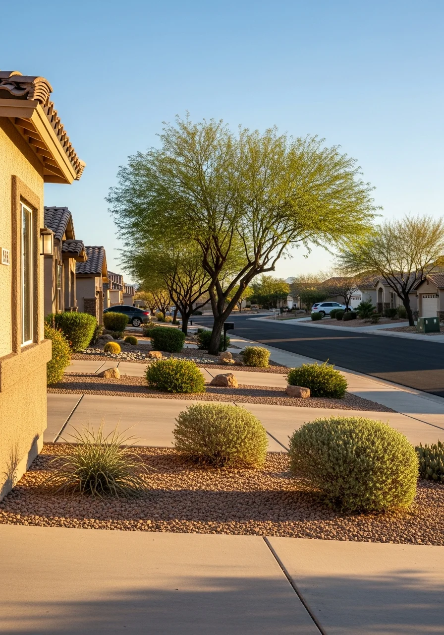 Residential street in North Las Vegas with established homes and local neighborhood character.